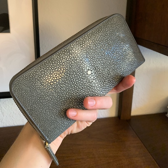 Shagreen (real stingray) wallet, NWOT - Picture 2 of 8